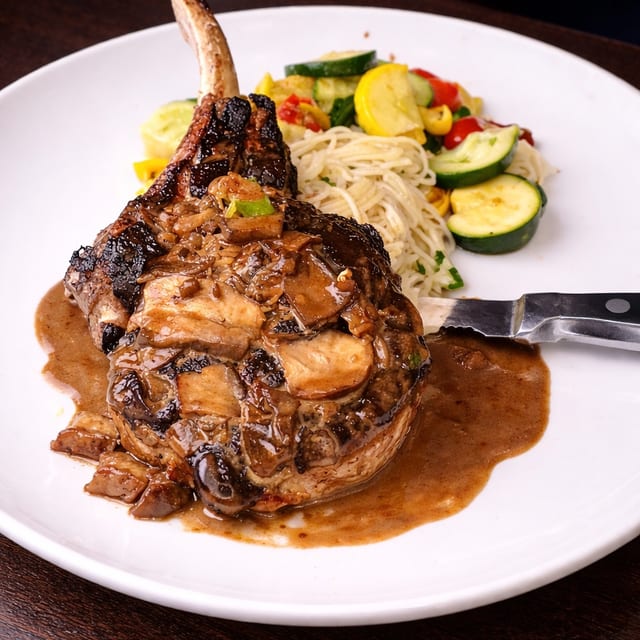 Veal Chop Porcini.